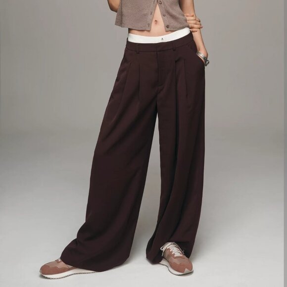 Nwot Maeve Avery Wide Leg Trouser L - Picture 1 of 4